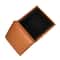 Hello Honey® Cognac Vegan Leather Ottoman with Storage